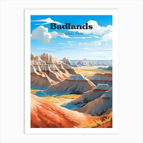 Badlands National Park 1 Travel Poster 3 4 Resize Art Print