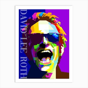 David Lee Roth Van Halen Singer Pop Art WPAP Art Print