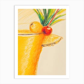 Tropical Drink Art Print