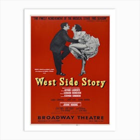 West Side Story Theatre Poster 1958 Art Print