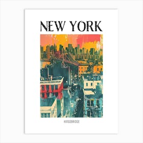 Kingsbridge New York Colourful Silkscreen Illustration 2 Poster Art Print