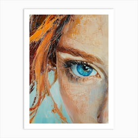 Female Blue Eye Art Print