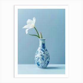 Chinese Blue And White Vase Art Print