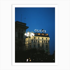 House Of Gucci Milan Night Art Print