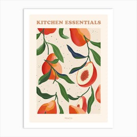 Peach Pattern Illustration Poster 2 Art Print
