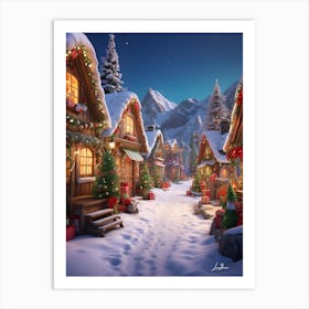 Christmas Village Art Print