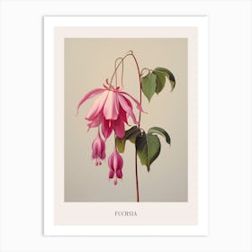 Floral Illustration Fuchsia 3 Poster Art Print