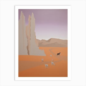 Dasht E Kavir (Great Salt Desert)   Iran, Contemporary Abstract Illustration 1 Art Print