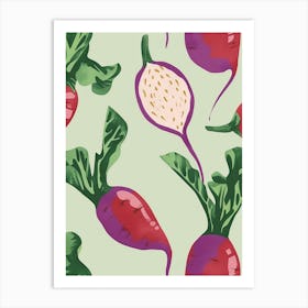 Vegetable Pattern Illustration 2 Art Print