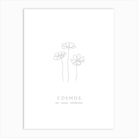 Cosmos Birth Flower Art Print