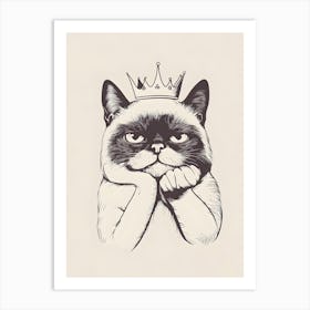 Sad Cat Art Print