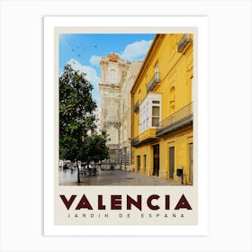 Valencia Spain Travel Poster Art Print