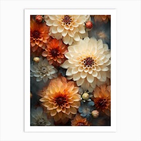 Dahlias 21 Art Print