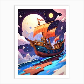 Ship In The Sea 1 Art Print