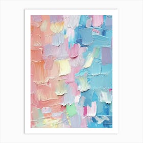 Pastels Impasto Paint Brush Strokes 11 Art Print