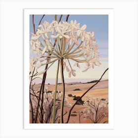 Agapanthus 4 Flower Painting Art Print