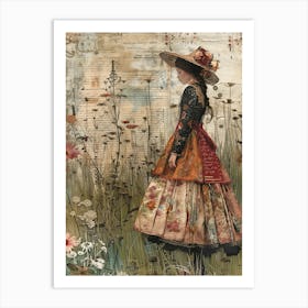 Girl In A Hat Art Print