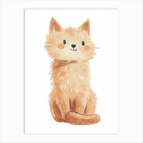 Laperm Cat Clipart Illustration 4 Art Print