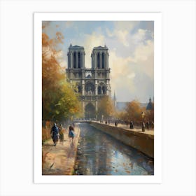 Notre Dame Paris France Camille Pissarro Style 8 Art Print
