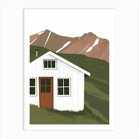 Cabin In The Mountains 1 Art Print