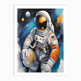 Astronaut In Space 1 Art Print