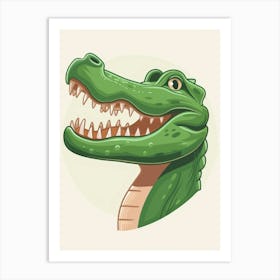 Alligator Head 4 Art Print