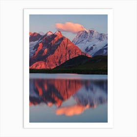 Swiss Alps At Sunset Art Print