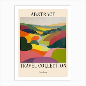 Abstract Travel Collection Poster Luxembourg 3 Art Print