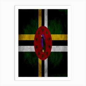 Dominica Flag Texture Art Print