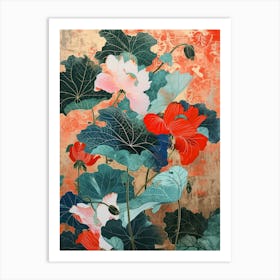 Hokusai Great Japan Botanical Japanese 8 Art Print
