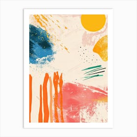 Stardust Symphony Mid Century Style Art Print