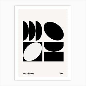 Geometric Bauhaus Poster B&W 20 Art Print