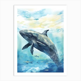 Nothern Right Whale Storybook Illustration 1 Art Print