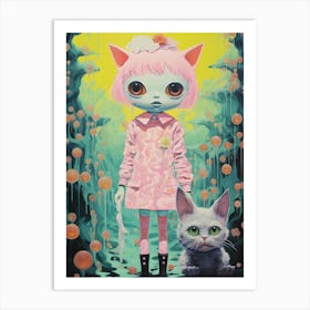 Kitty Cat Psychedelic Art Print