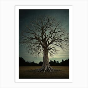 Tree In The Night Art Print