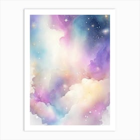 Galaxy Cluster Gouache Space Art Print
