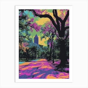 City Park Retro Pop Art 4 Art Print