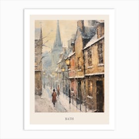 Vintage Winter Painting Poster Bath United Kingdom 1 Art Print