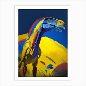 Suchomimus Tenerensis Primary Colours Dinosaur Art Print