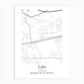 Caln,United States Minimalist Map 1 Art Print