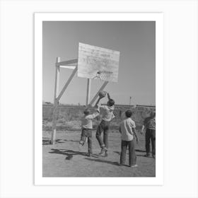 Basketball Game At The Annual Field Day Of The Fsa (Farm Security Administration) Farmworkers Communit Art Print