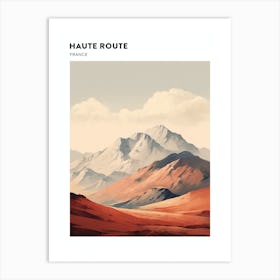 Haute Route France 2 Hiking Trail Landscape Poster Art Print
