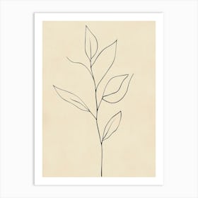 Leaf On A Branch 8 Art Print