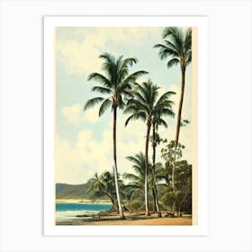 Moffat Beach Australia Vintage Art Print