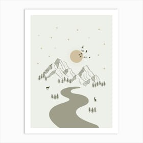 Snowy Mountains 3 Art Print