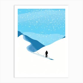 Whistler Blackcomb, Canada Minimal Skiing Poster Art Print