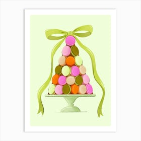 Macaron Tower with as Bow Art Print