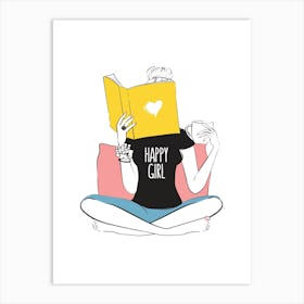 Happy Reader Art Print