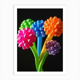 Bright Inflatable Flowers Scabiosa 1 Art Print