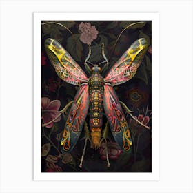 Butterfly Bug In A Flower Art Print